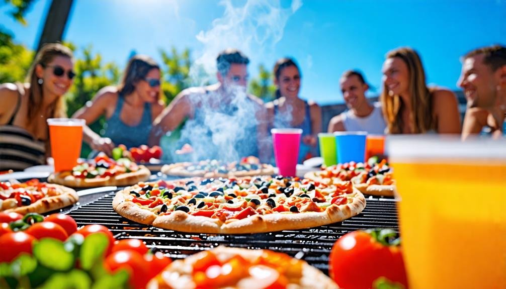 convenient outdoor pizza cooking