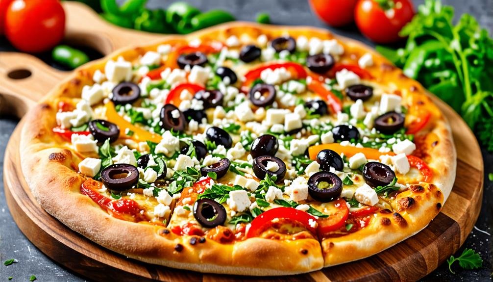 pizza with feta cheese