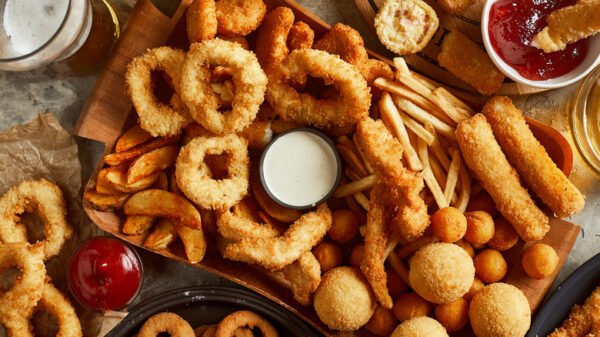 platter of various fried foods